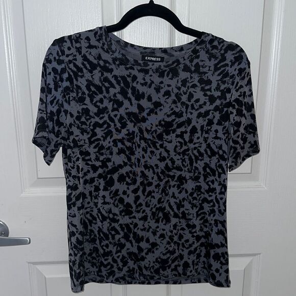 Small Express Grey & Black Patterned Shirt - Picture 1 of 4